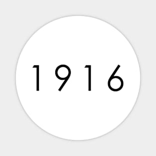 Simple Black / Dark 1916 year Magnet